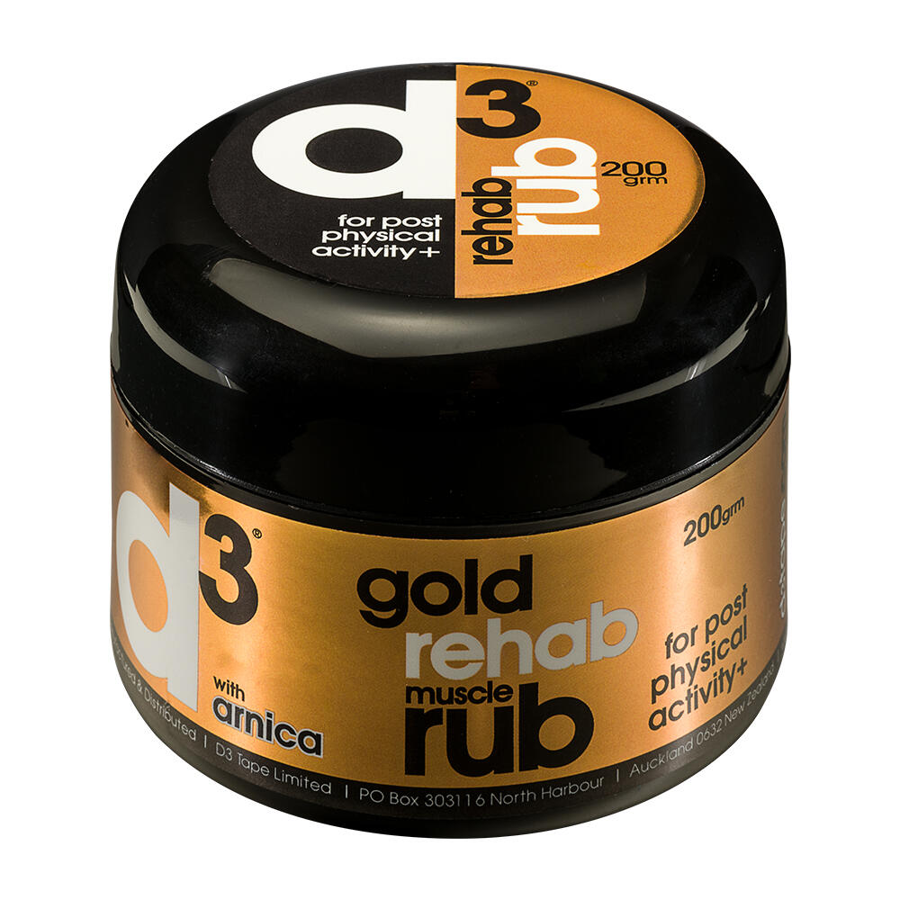 D3 TAPE Gold Rehab Post-Activity Muscle Recovery Rub 200g