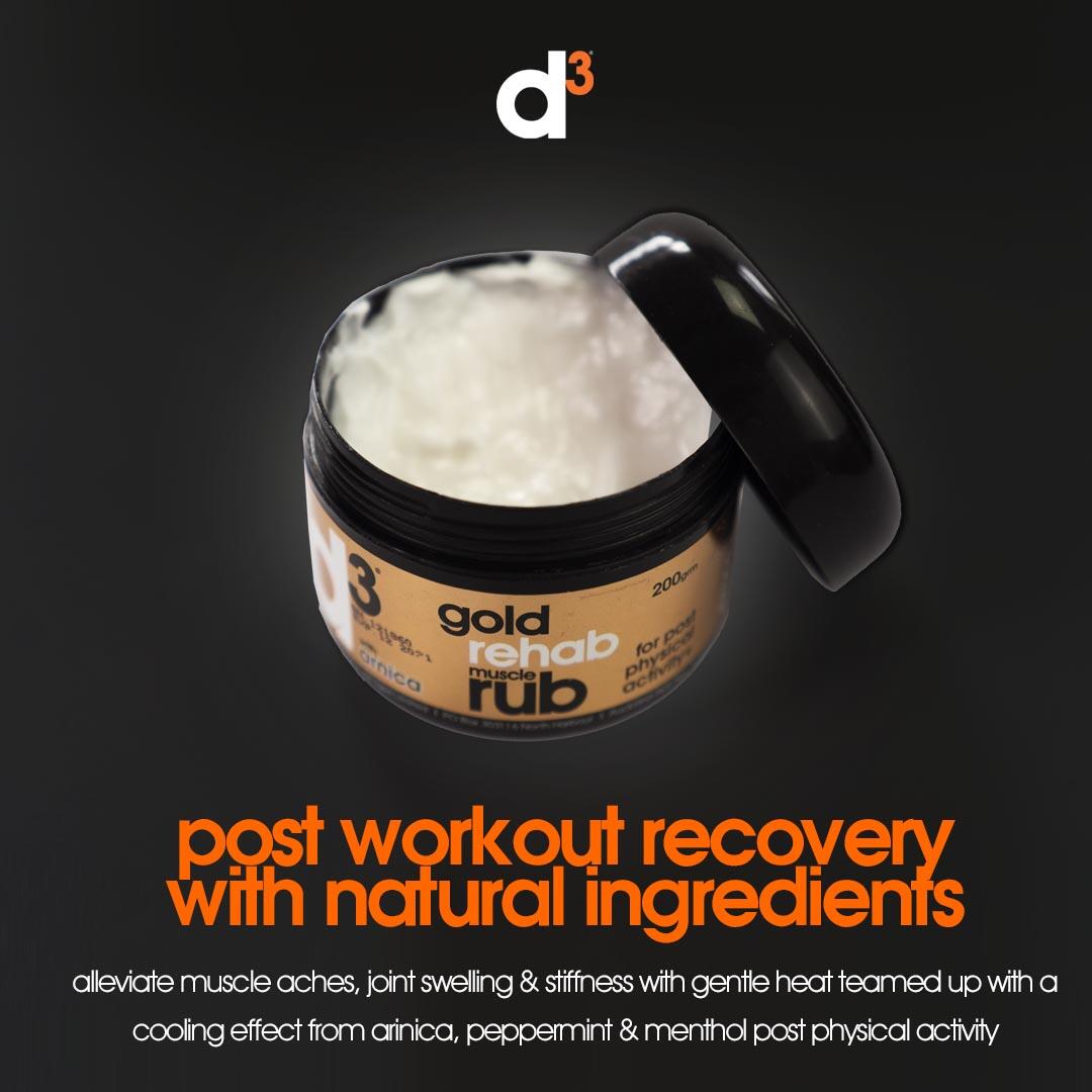 Gold Rehab Post-Activity Muscle Recovery Rub 200g 2/4