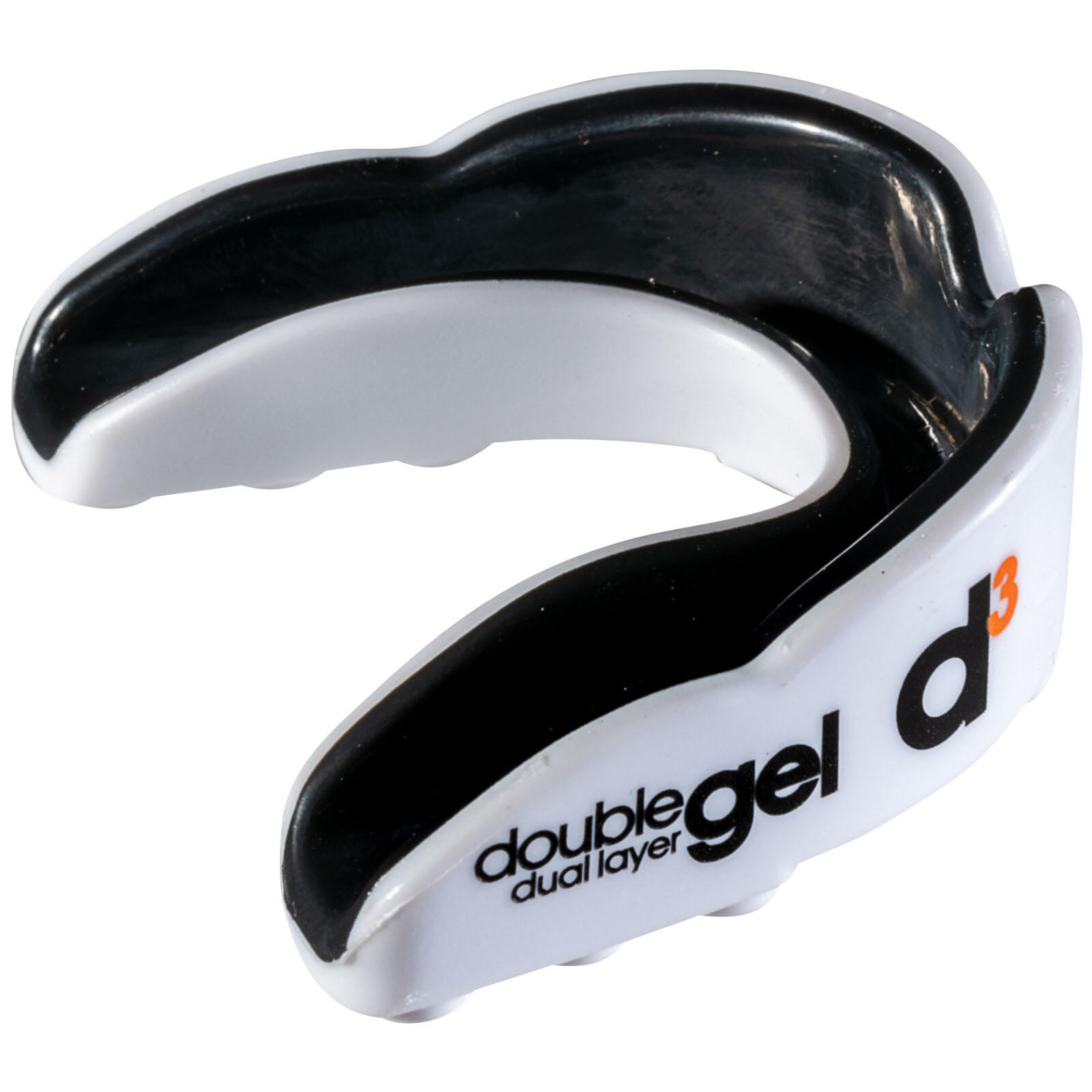 D3 TAPE Double Gel Mouthguard with Case - Youth - White/Black