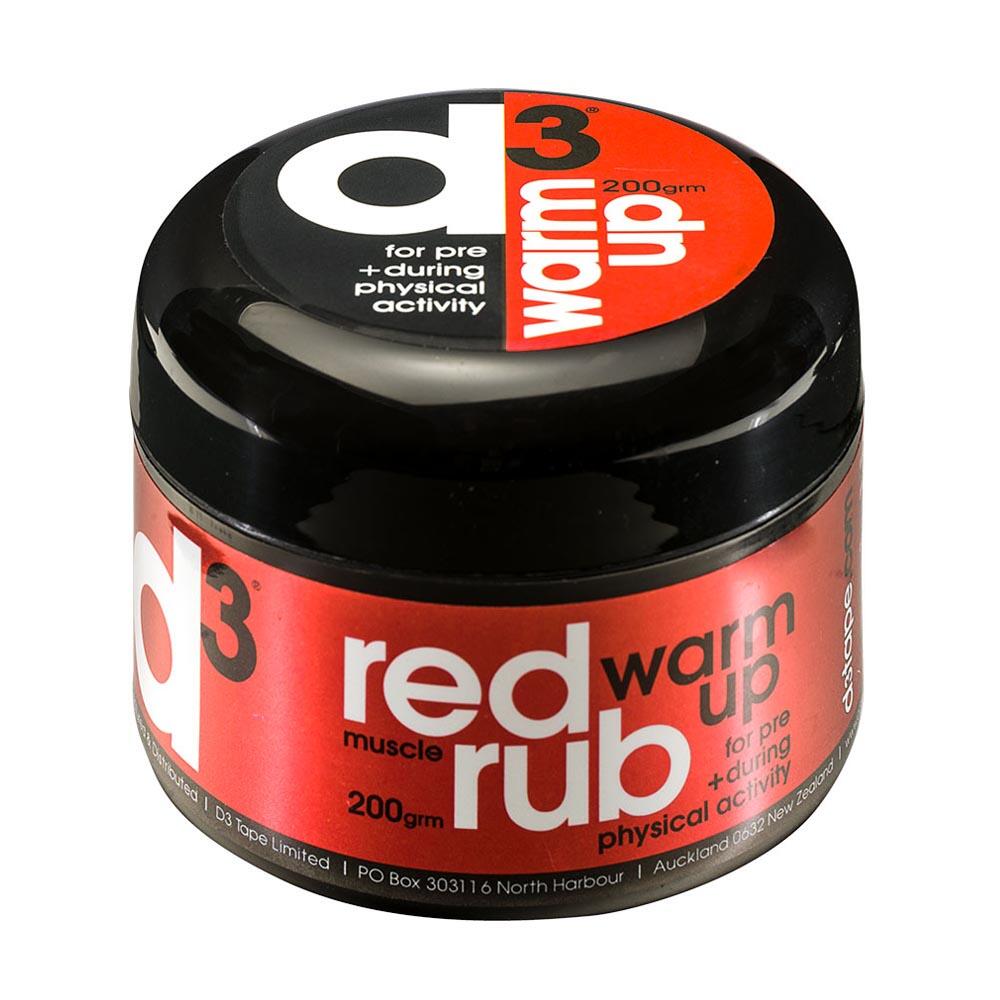 D3 TAPE Red Pre-Activity Muscle Warm Up Rub 200g