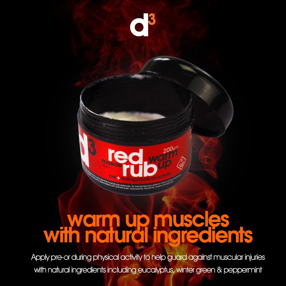 Red Pre-Activity Muscle Warm Up Rub 200g 2/3