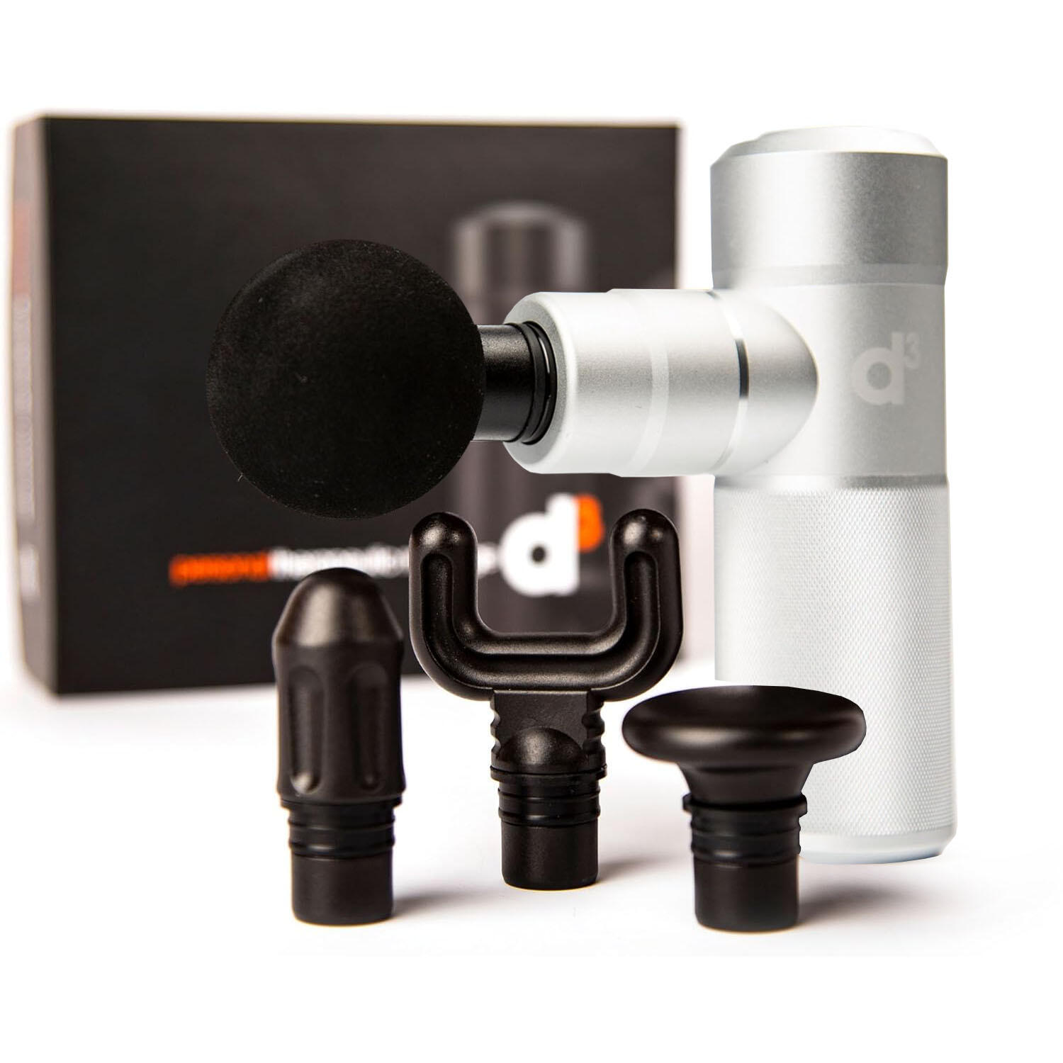 D3 TAPE Personal Therapeutic Mini Massage Gun - Silver