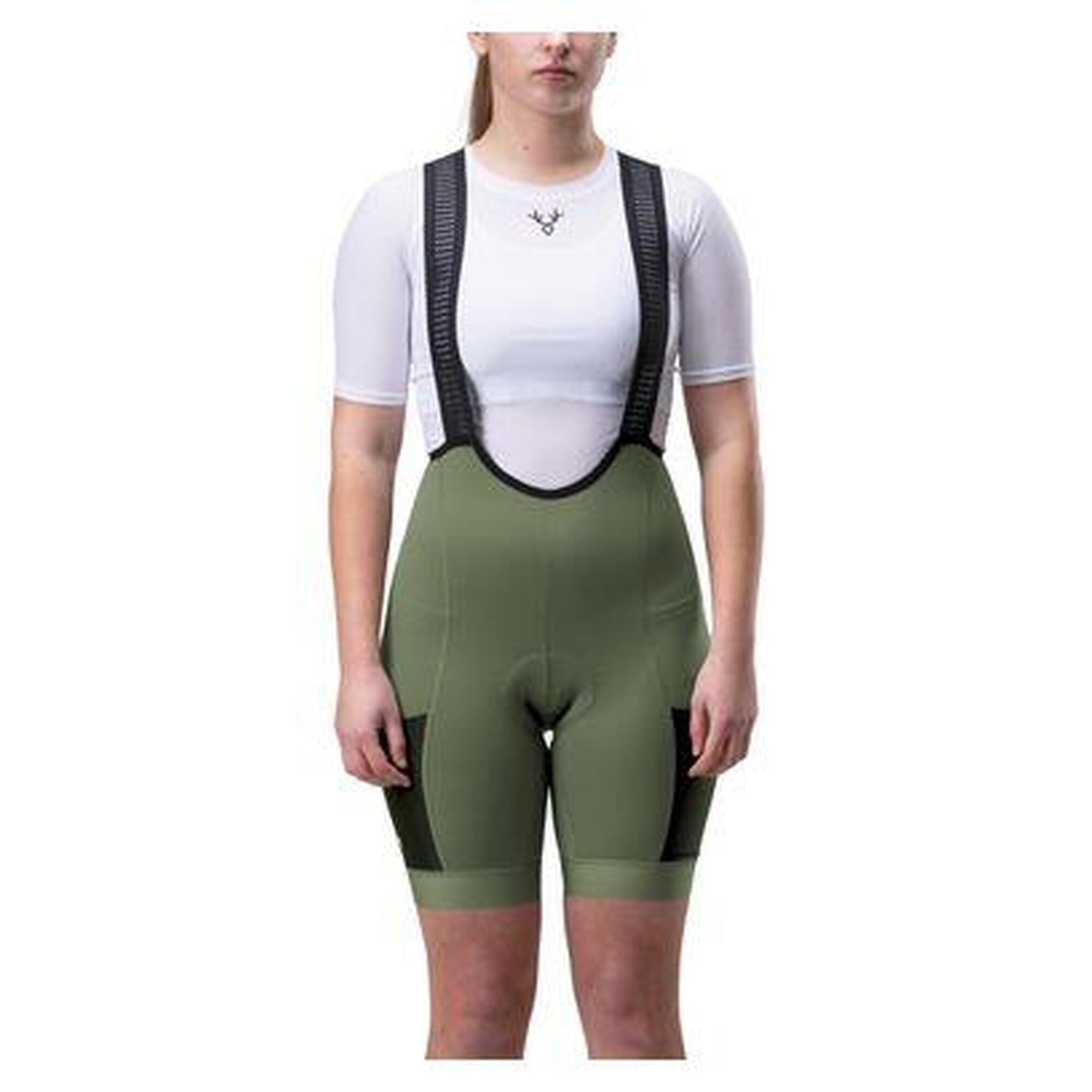 Lebram - Cuissard Court Femme Lebram Glières Cargo Vert Kaki - Cuissard De Vélo - Vert - 44 L - Decathlon