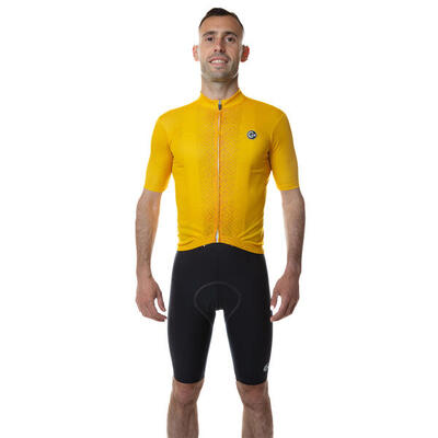 Fietsshirt mannen unica geel