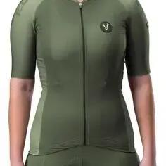 LeBram Glières Women Short Sleeves Jersey Khaki Green