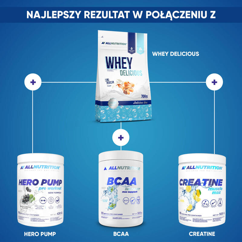 Odżywka białkowa WHEY DELICIOUS PROTEIN WPC+WPI 700g Jagoda