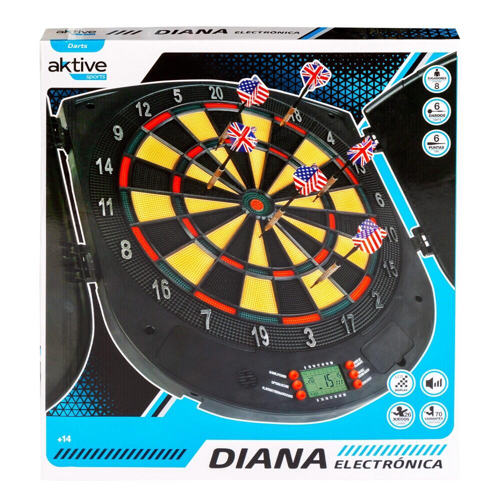 Jeu de fléchettes électronique 50x45 cm avec 6 fléchettes Aktive 2/5