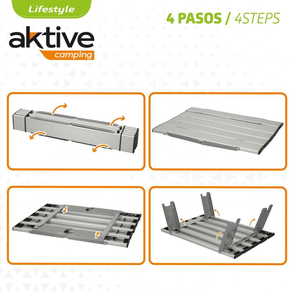 Table auxiliaire pliable de camping Aktive 3/5