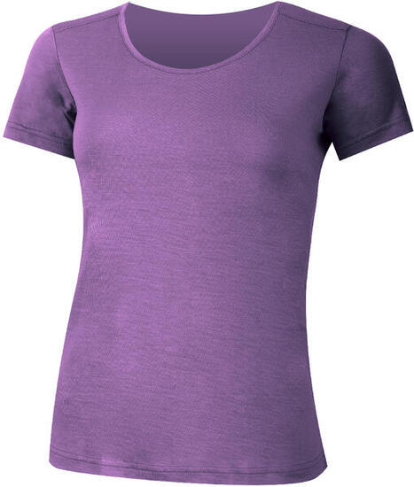 Baselayer - Fietsen - Dames - IRENA - Korte mouw merino - Paars
