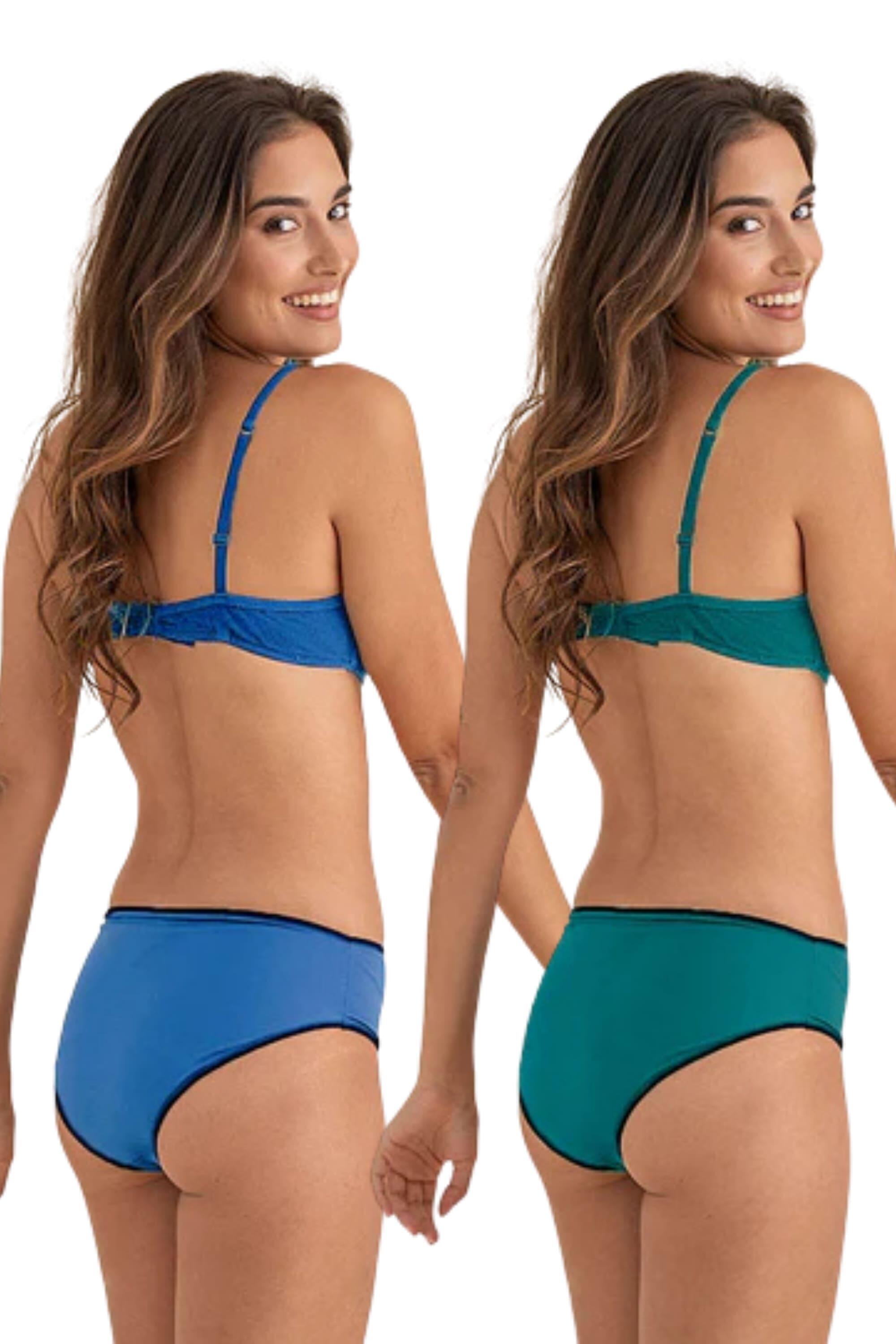 2 Bikinis menstruels (bas de bikini ) pour adolescentes flux abondants Céline 2/9
