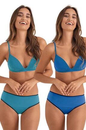 2 Bikinis menstruels (bas de bikini ) pour adolescentes flux abondants Céline