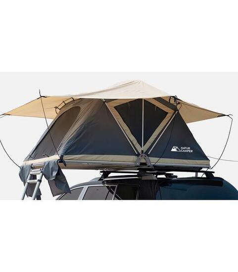 Tente de toit NATURCAMPER FOLD140 pour voiture, SUV, 4x4 ou van