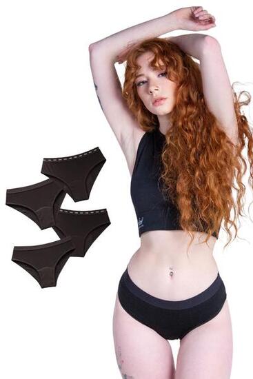 Pack 2 slip mestruali lavabili in cotone biologico FreeU