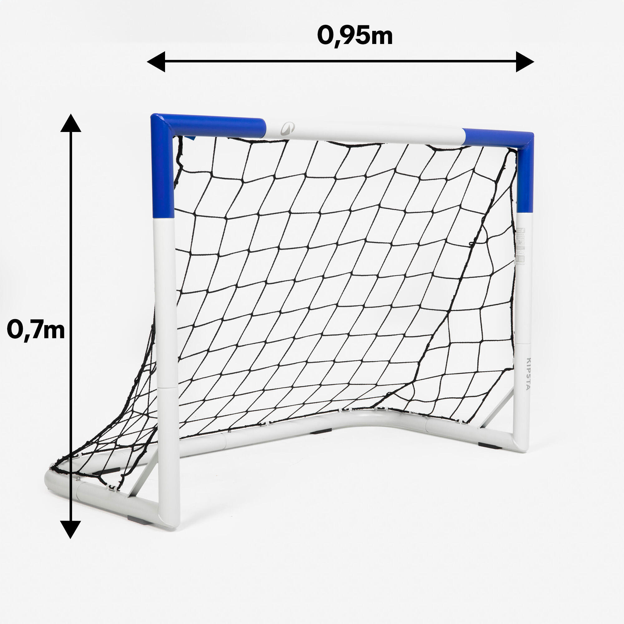 Tweedehands Voetbaldoel Classic 500 maat S grijs blauw 3/5
