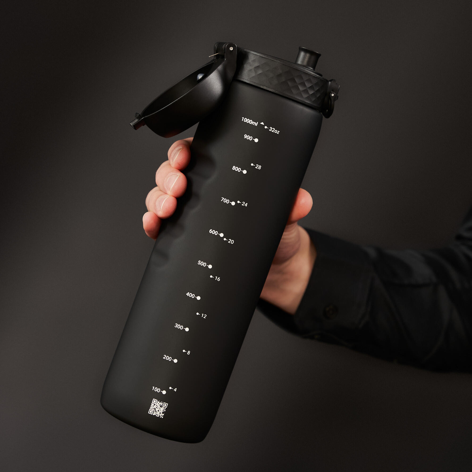 Leak Proof 1 litre Water Bottle, Recyclon™, Black, 1L 7/7