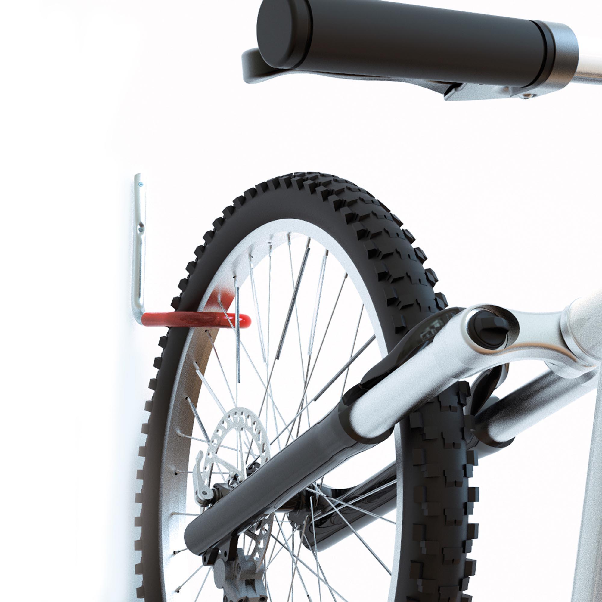 Soporte Bicicleta Pared/Techo Fabricado en Acero Acabado en Rojo 5/5
