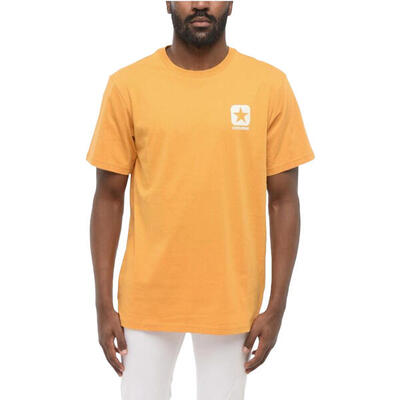 T-Shirt Converse Square Logo Minimal Tee. Orange. Unisex
