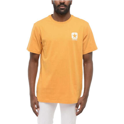 T-shirt Converse Square Logo Minimal Tee, Orange, Unisexe
