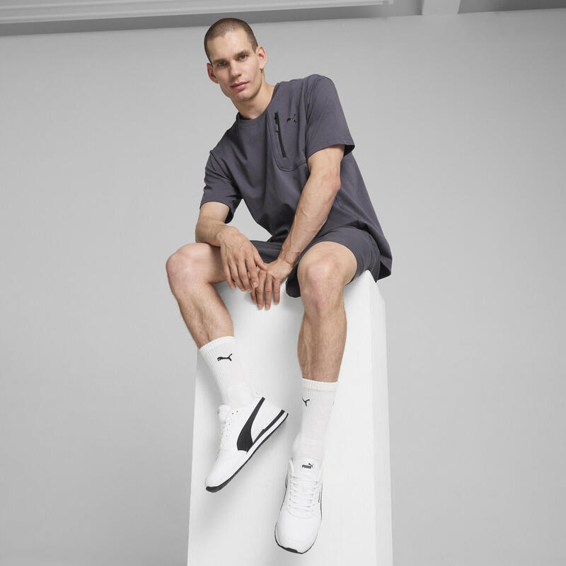 Sneakers en cuir ST Runner v4 PUMA White Black Cast Iron Gray