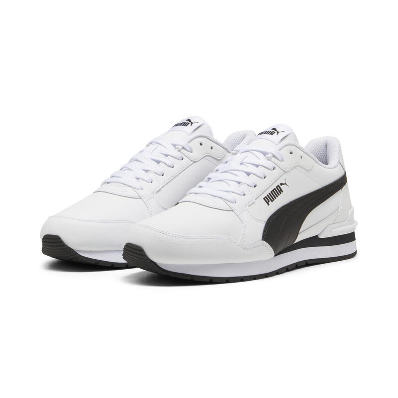 Sneakers en cuir ST Runner v4 PUMA White Black Cast Iron Gray