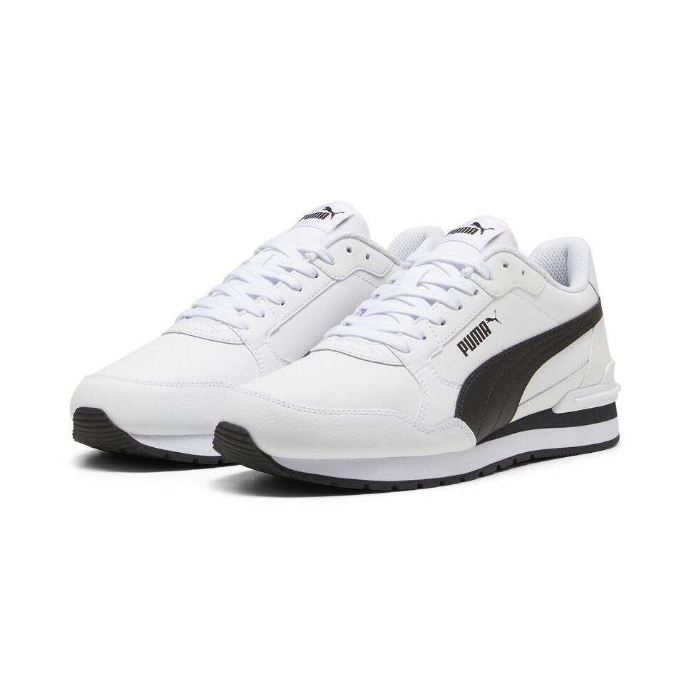 PUMA ST Runner v4 Leather unisex sneakers PUMA Cool Light Gray White ...