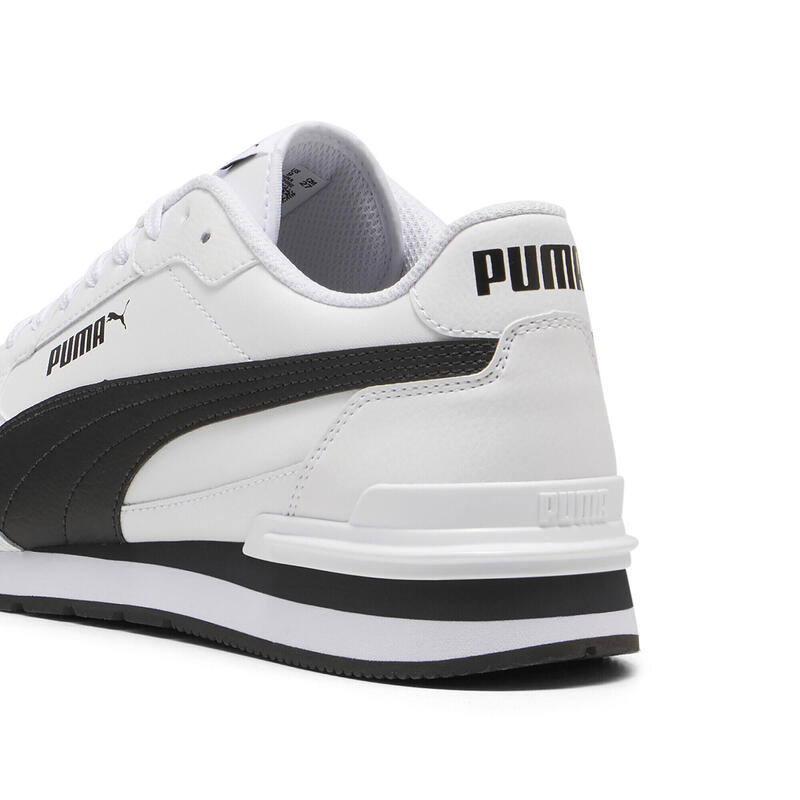 Sneakers en cuir ST Runner v4 PUMA White Black Cast Iron Gray