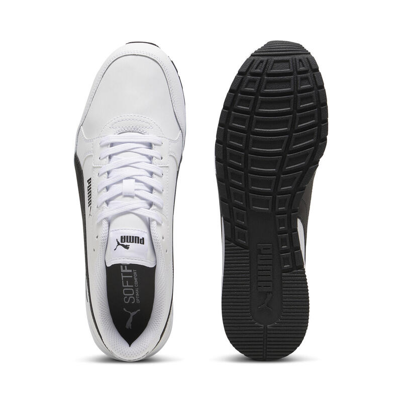 Sneakers en cuir ST Runner v4 PUMA White Black Cast Iron Gray