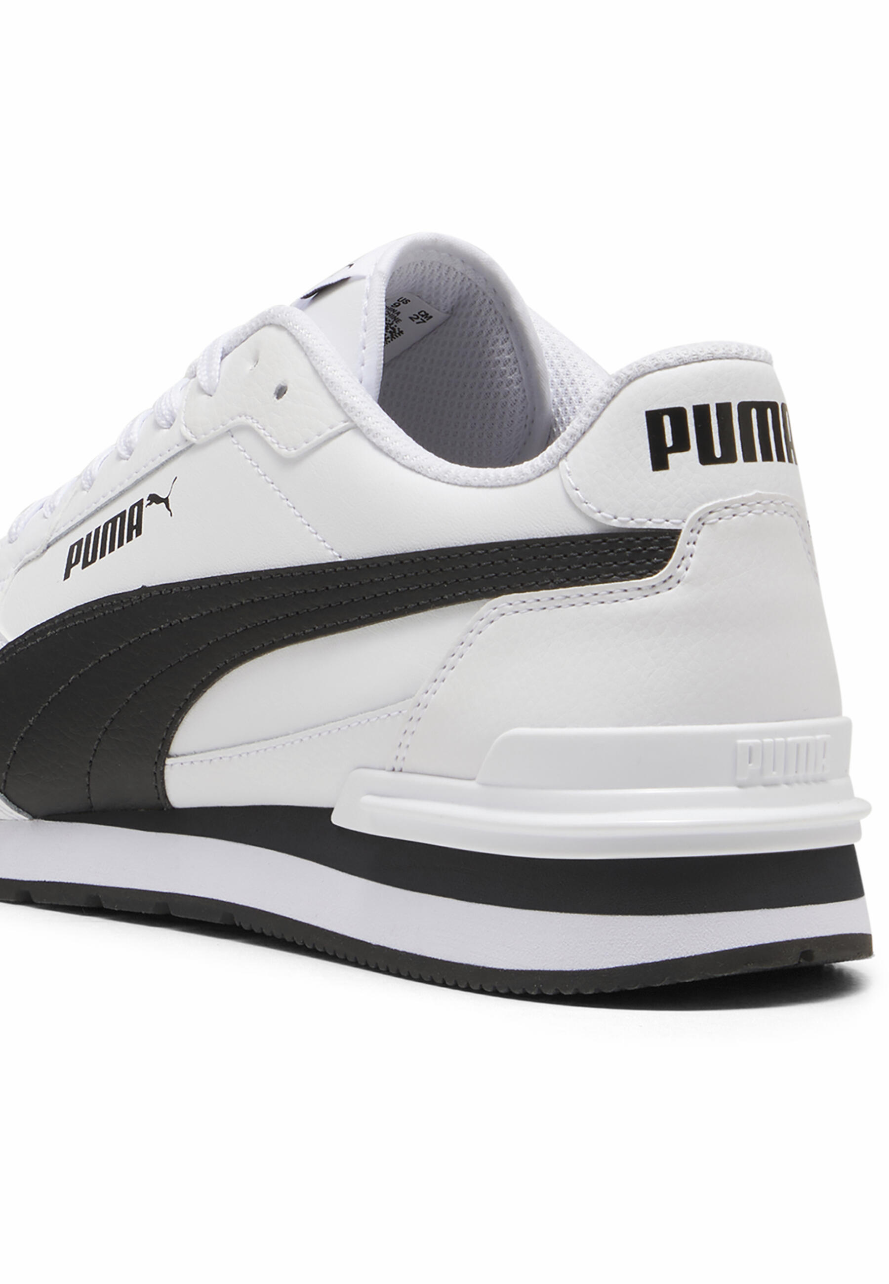 PUMA ST Runner v4 Leather unisex sneakers PUMA White Black Cast Iron Gray