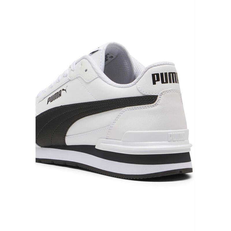 Skórzane sneakersy unisex ST Runner v4 PUMA White Black Cast Iron Gray