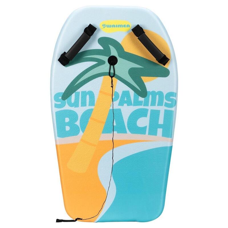 Placă bodyboard Waimea Makani cu mânere și leash, 80 x 46 x 5,2 cm