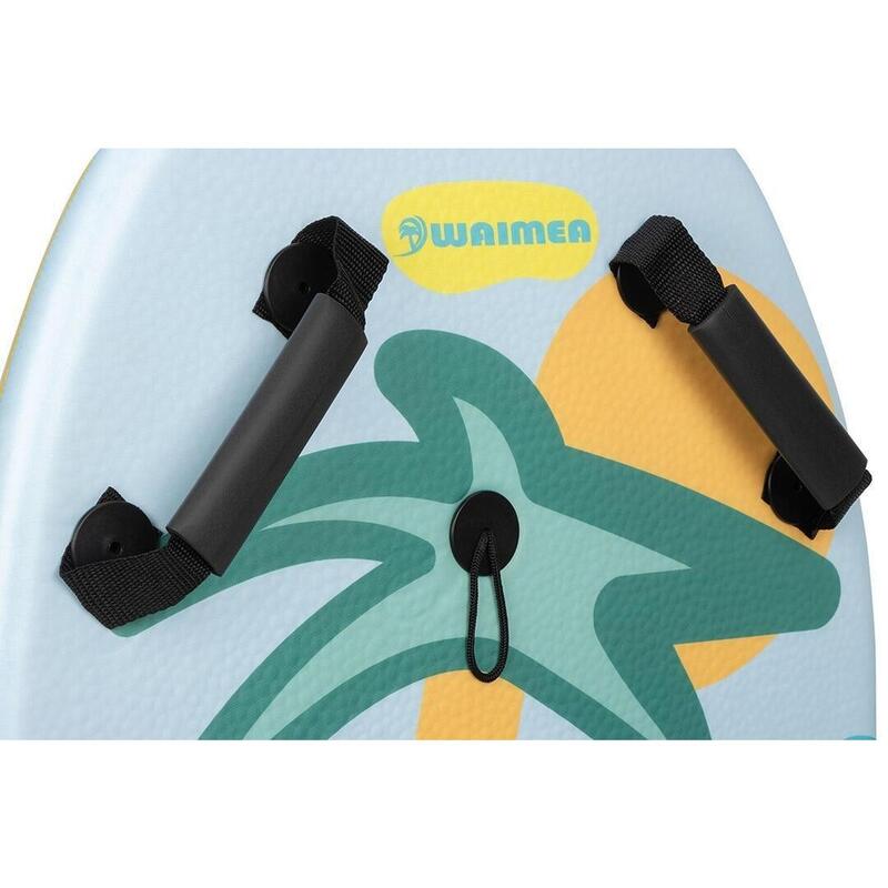 Placă bodyboard Waimea Makani cu mânere și leash, 80 x 46 x 5,2 cm
