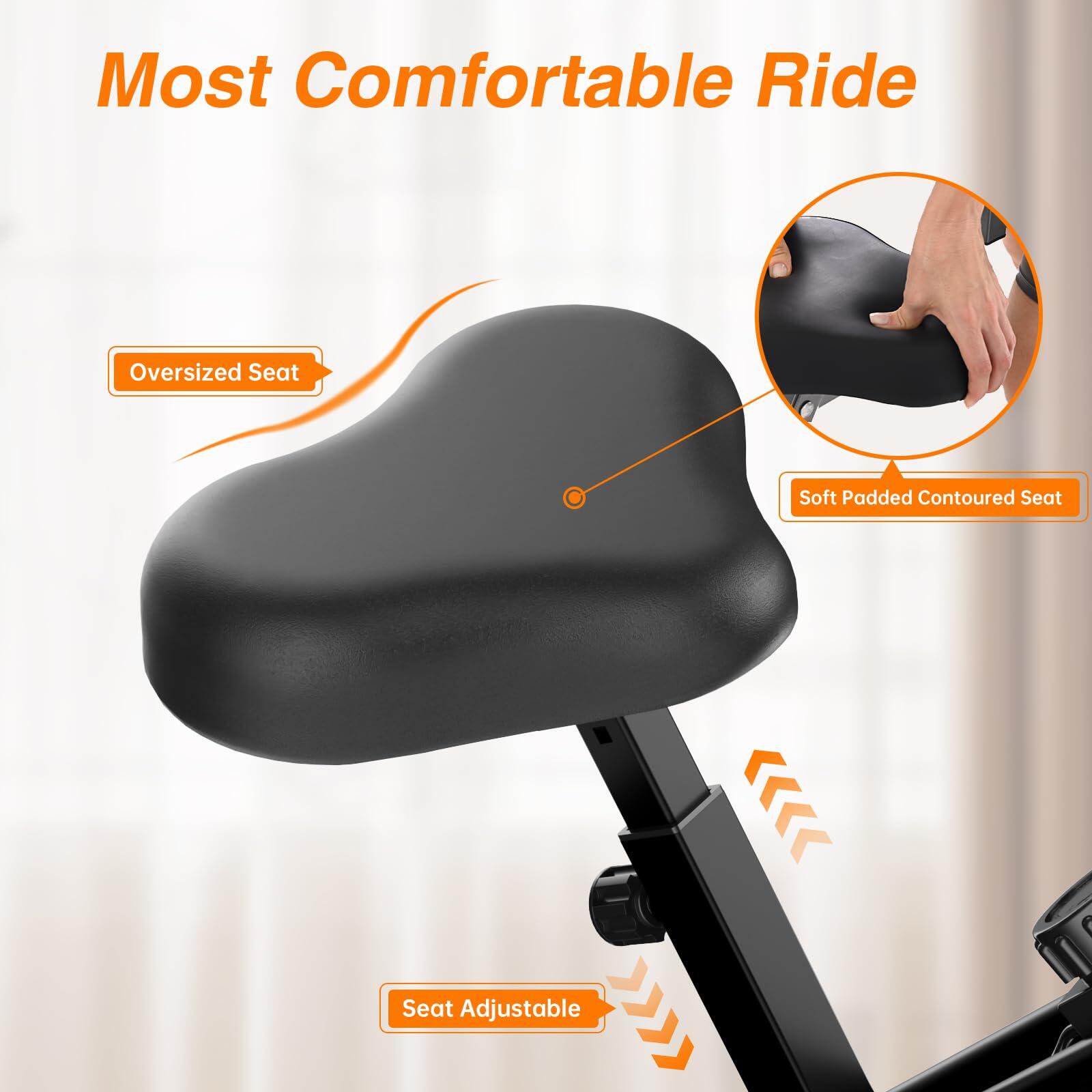 Foldable Magnetic Exercise Bike with LCD & Resistance Bands 7/7