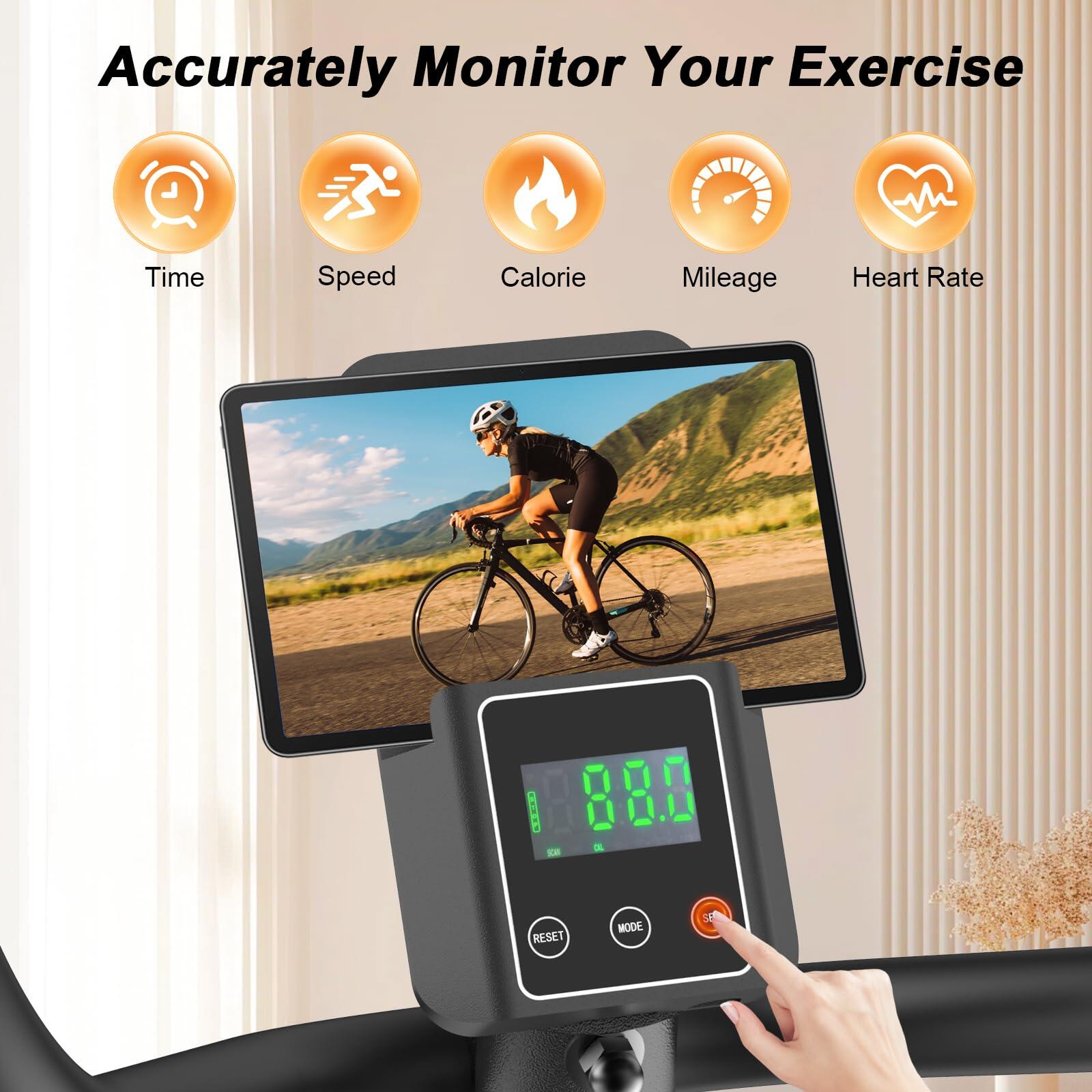 Magnetic Recumbent Exercise Bike with 8 Resistance Levels & LCD Display 6/7