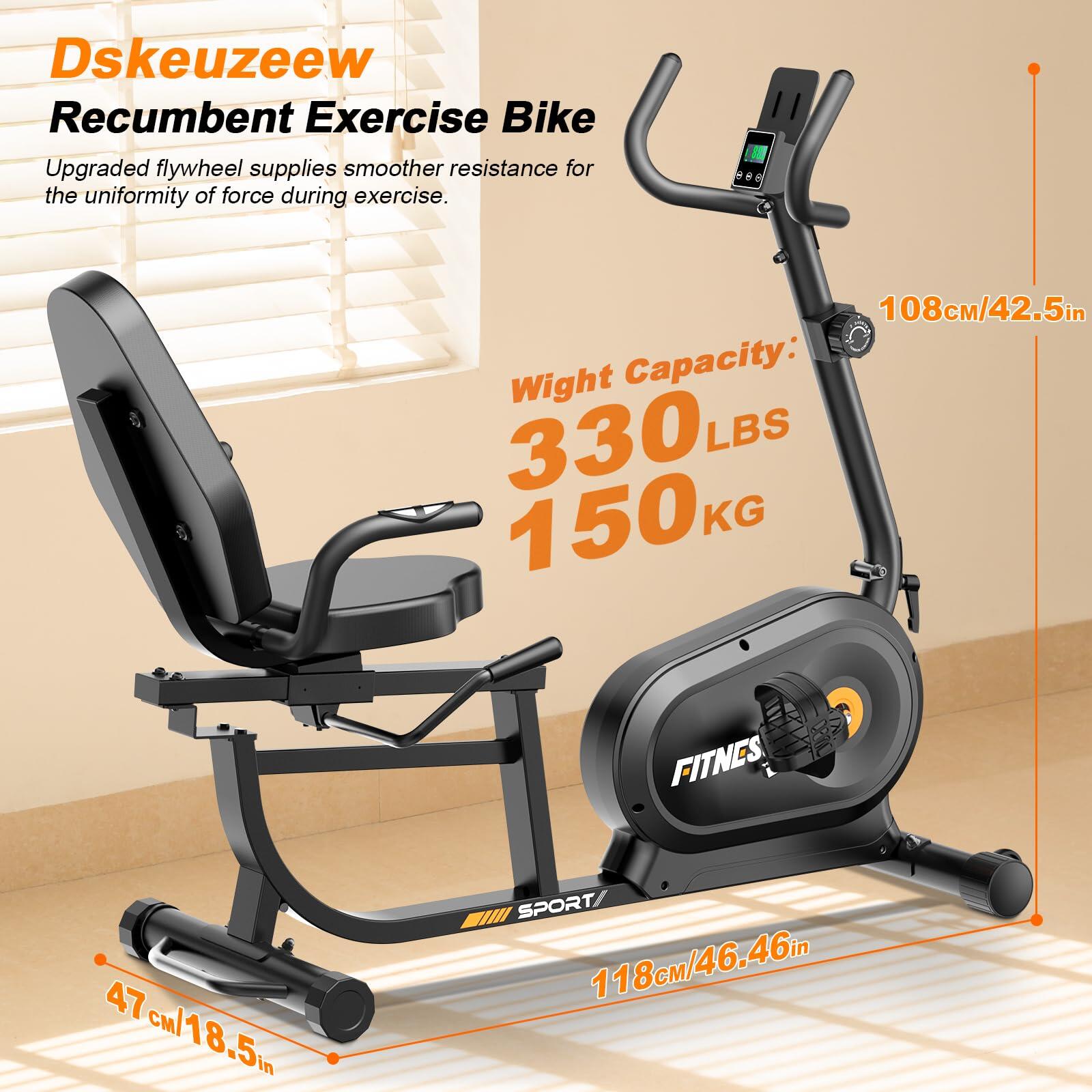 Magnetic Recumbent Exercise Bike with 8 Resistance Levels & LCD Display 7/7