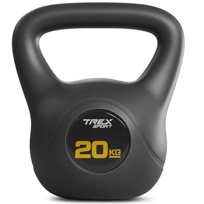 Kettlebell winylowy treningowy Trex Sport szeroki uchwyt odważnik 20kg