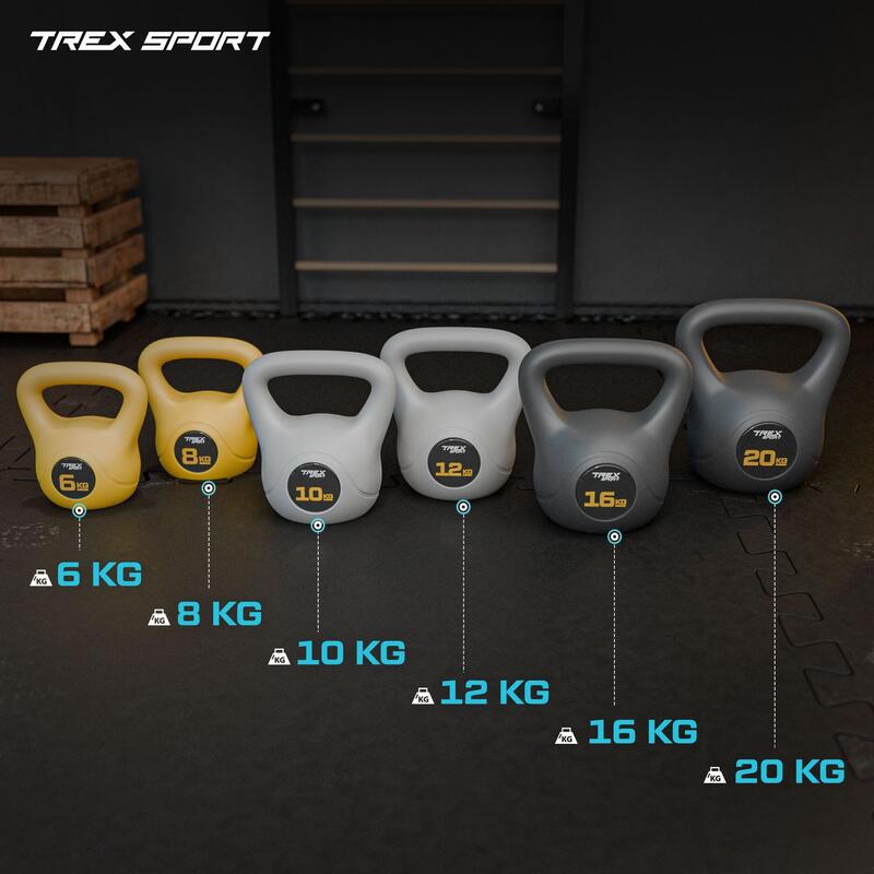 Kettlebell vinil Trex Sport mâner larg greutate 20kg