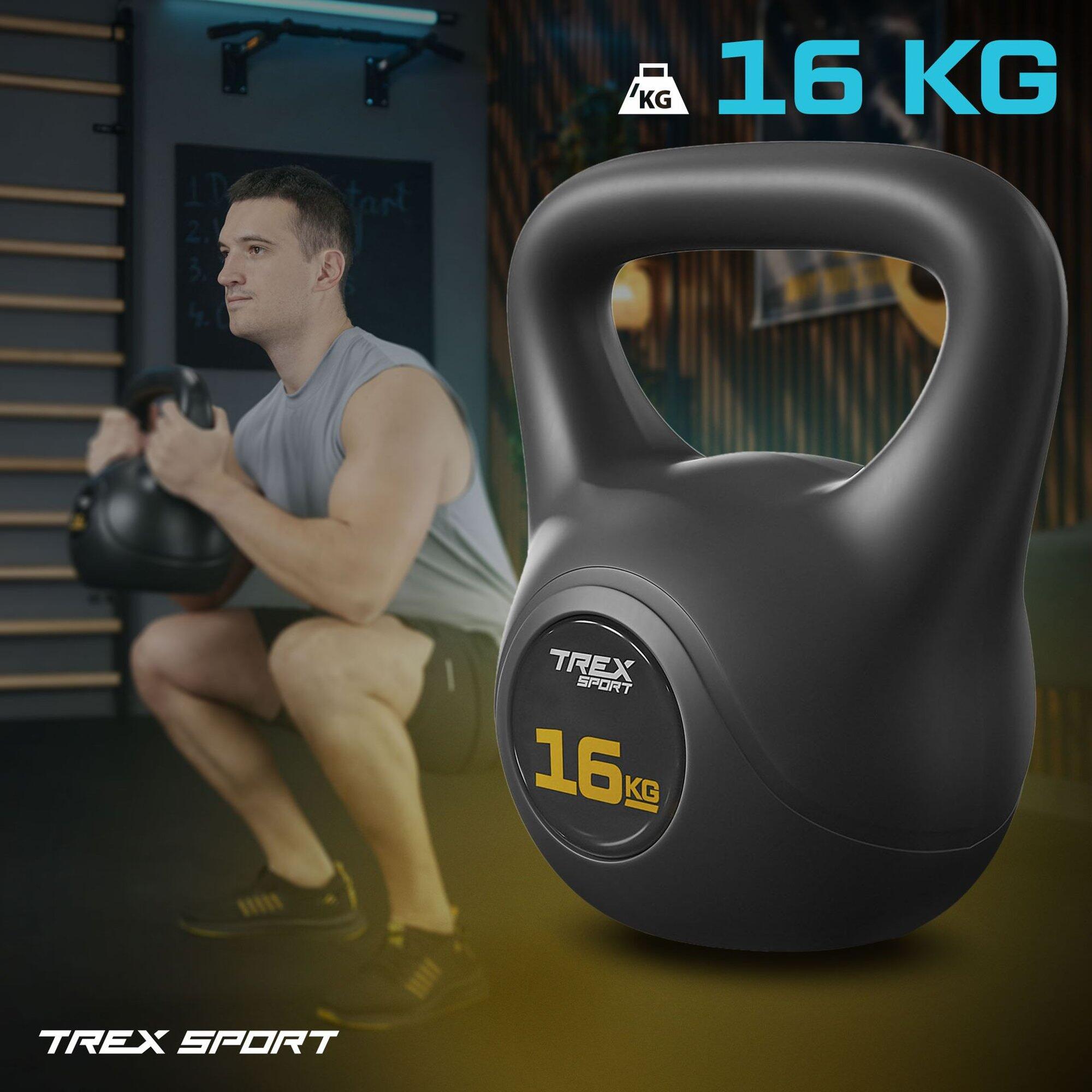 Kettlebell training Trex Sport in vinile presa larga 16 kg 2/7