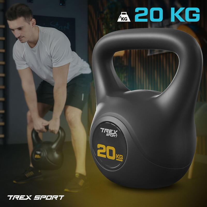 Kettlebell vinil Trex Sport mâner larg greutate 20kg