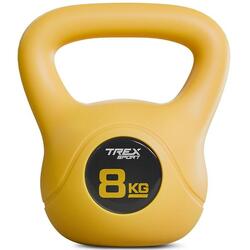 Kettlebell en vinyle Trex Sport 8 kg avec large poignée fitness