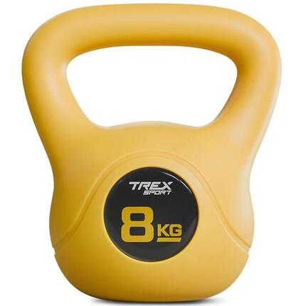 Kettlebell winylowy treningowy Trex Sport szeroki uchwyt odważnik 8kg