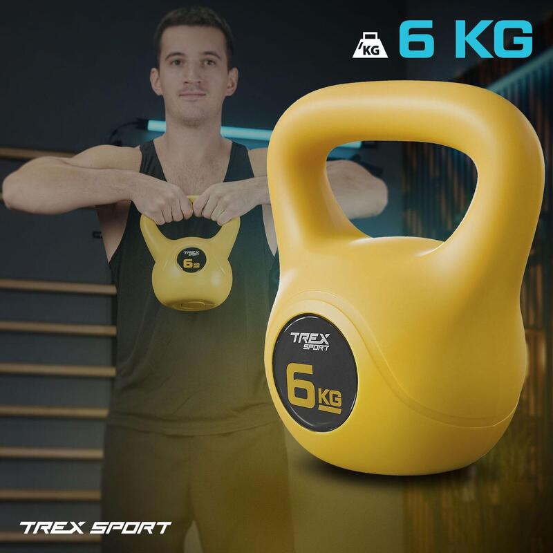 Kettlebell vinil Trex Sport mâner larg greutate 6kg