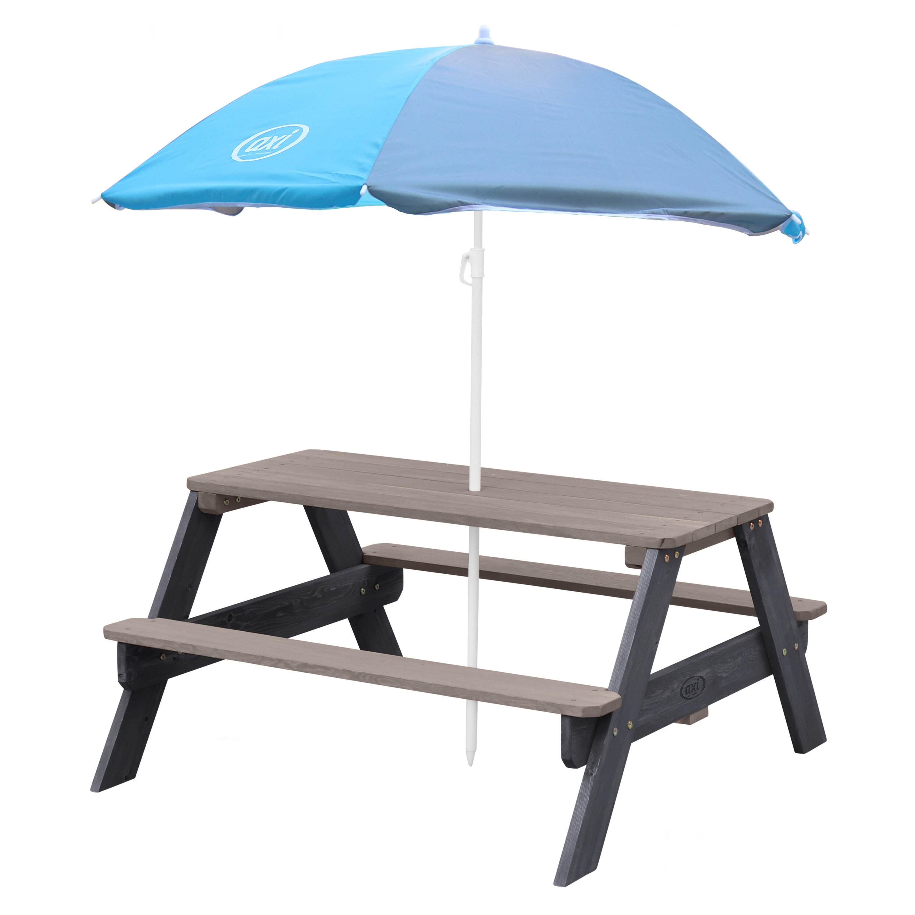 Table Pique Nique avec Parasol 95x97x48 cm, Anthracite/Gris 4/7