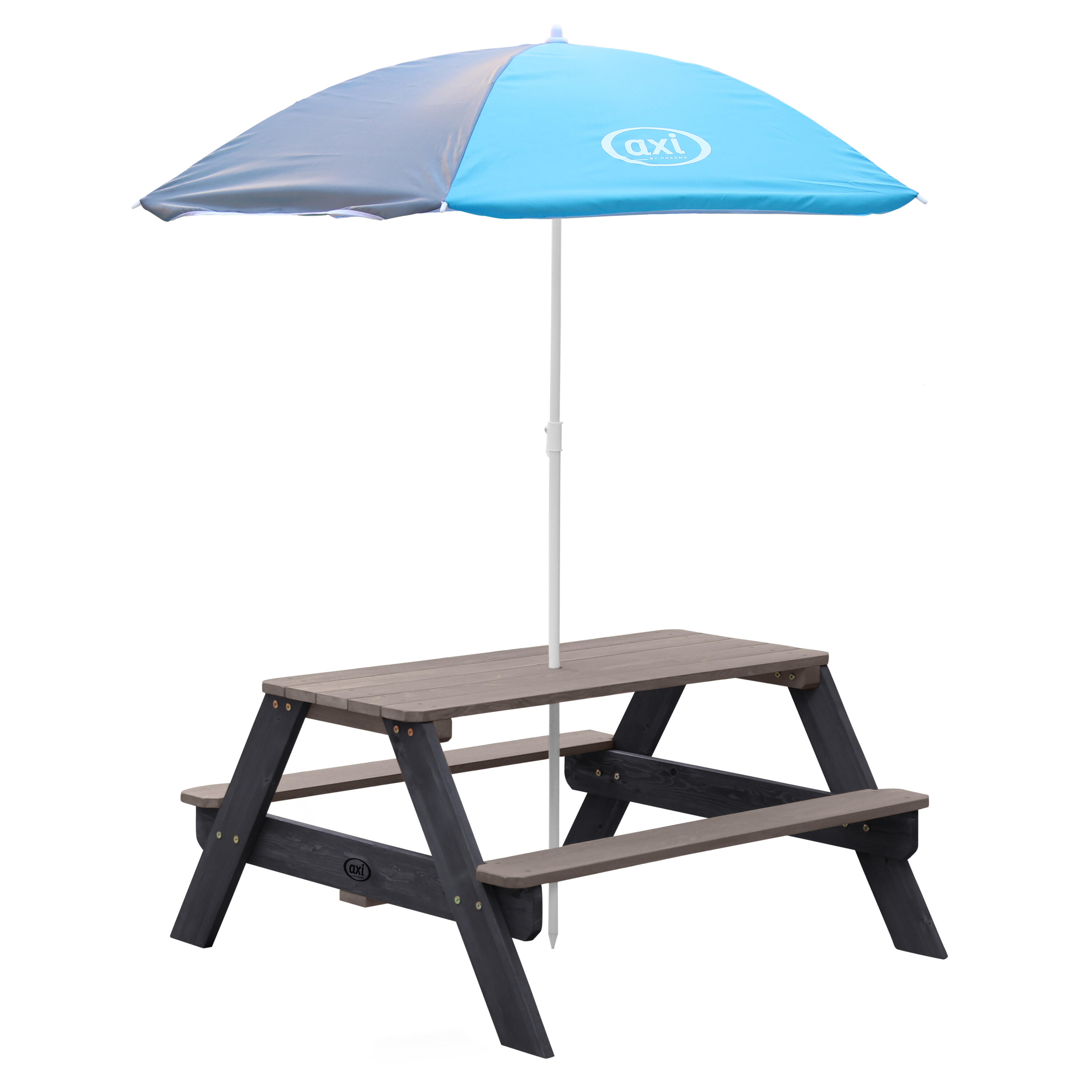 Table Pique Nique avec Parasol 95x97x48 cm, Anthracite/Gris 2/7