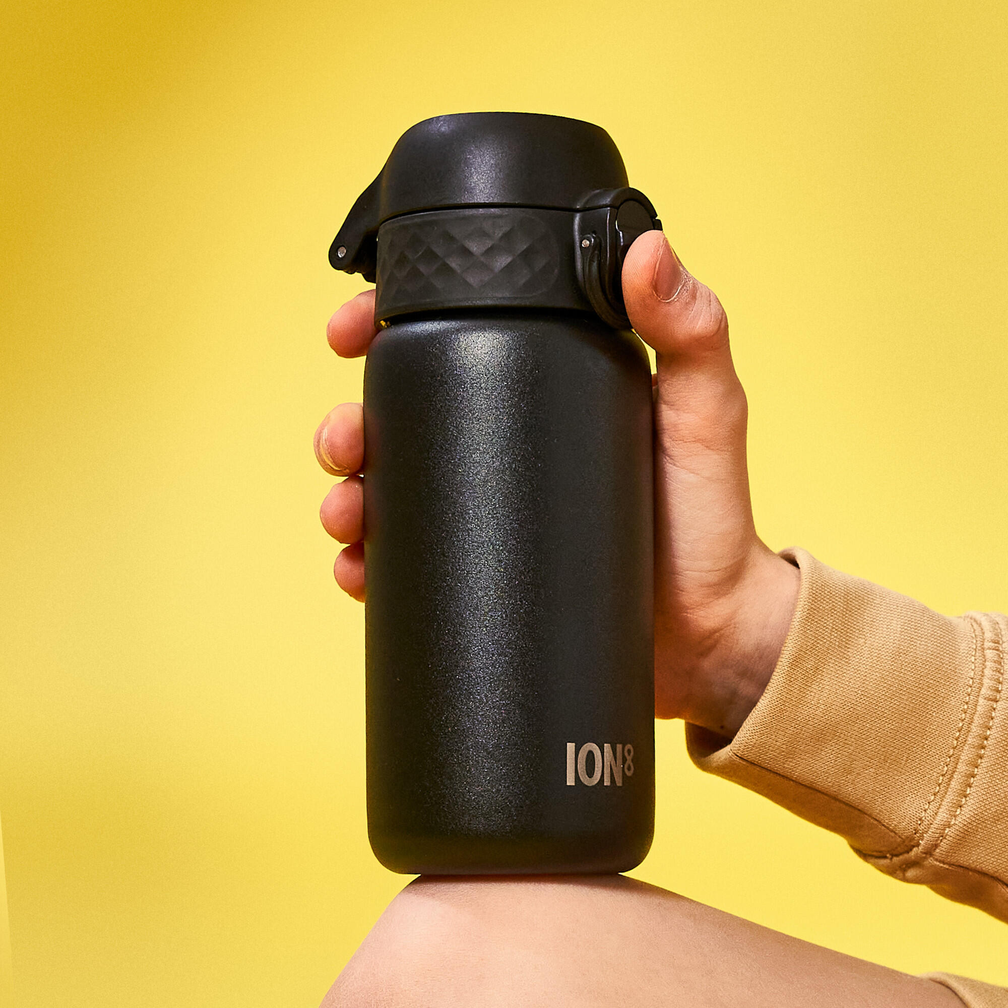 Leak Proof Thermal Steel Water Bottle, Vacuum Insulated, Black, 320ml (11oz) 2/7