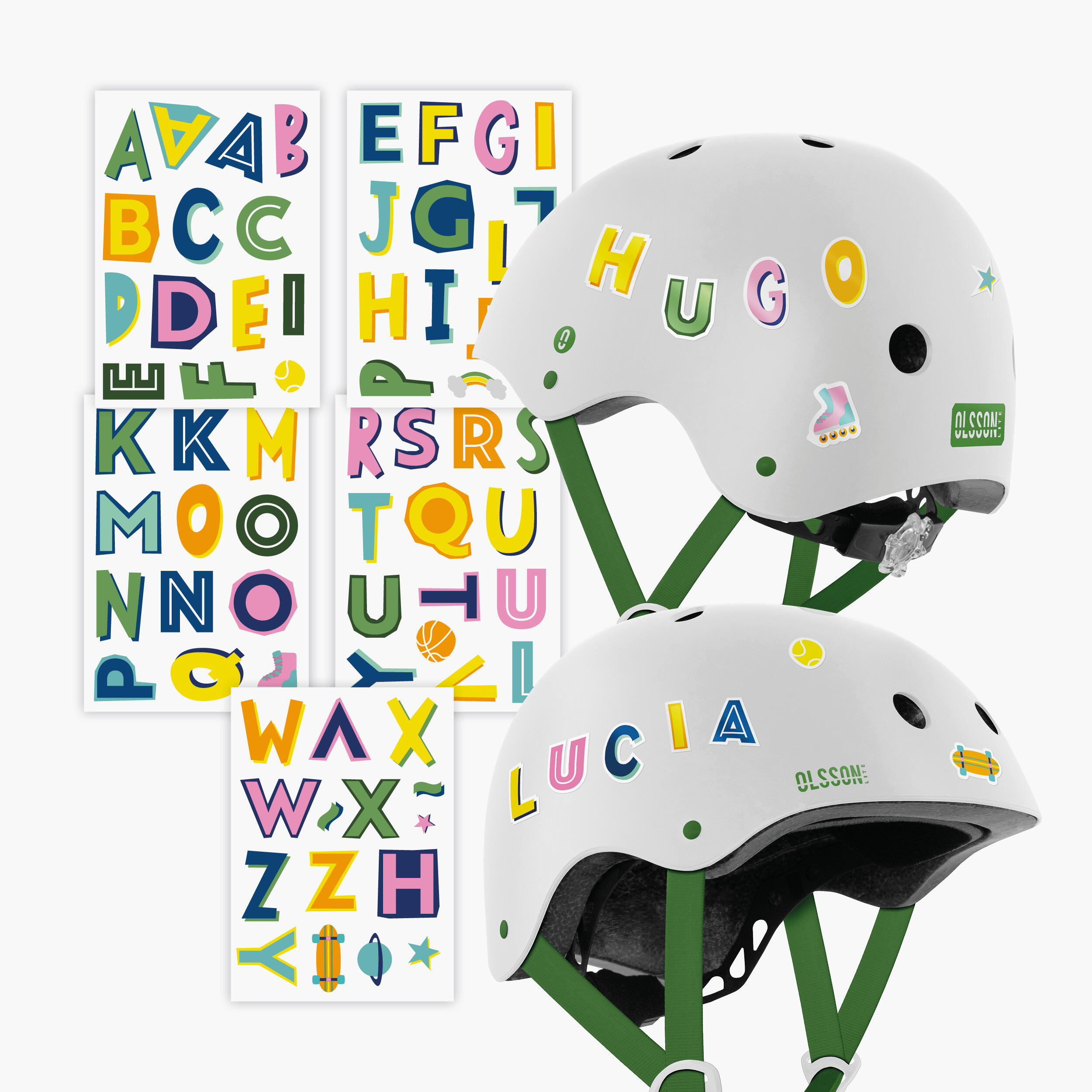 Casco niño OLSSON HERO Blanco M-L 52-54cm patines skates bicicletas patinetes 4/7