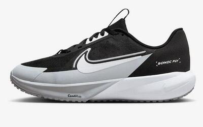 Scarpe unisex nike sonic fly (gs) - nero/bianco/grigio