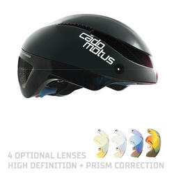 Omega Aerohelm voor schaatsen en triathlon | Zwart