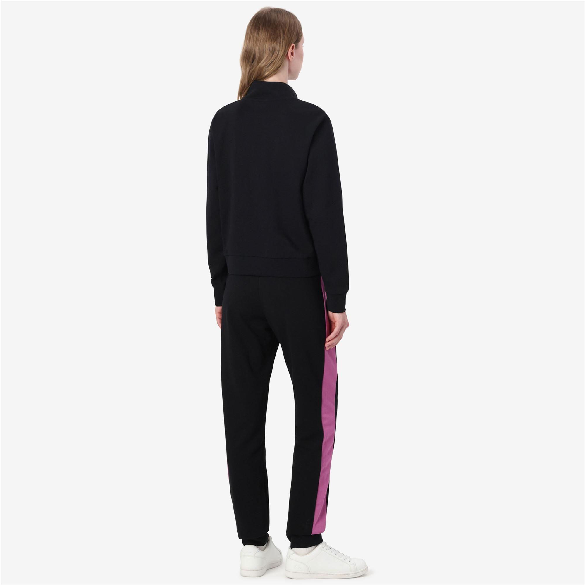 tuta da donna in cotone nero da fitness 6/7