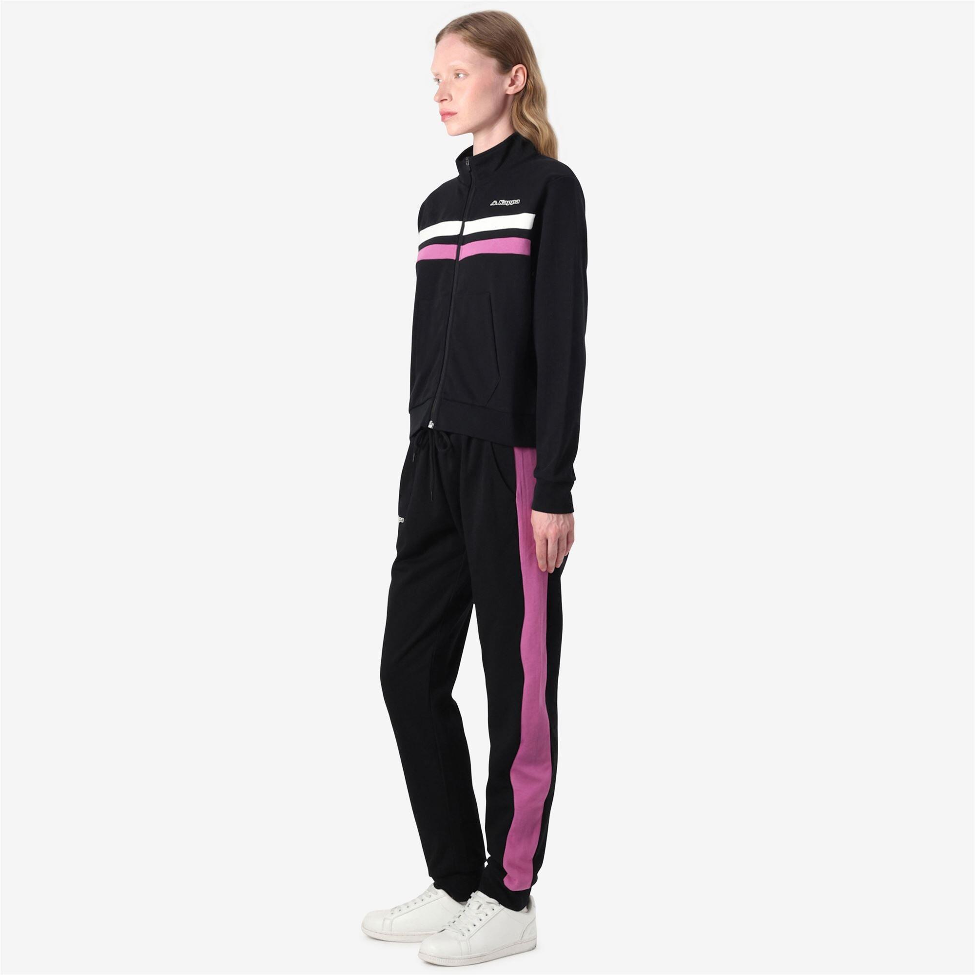 tuta da donna in cotone nero da fitness 5/7