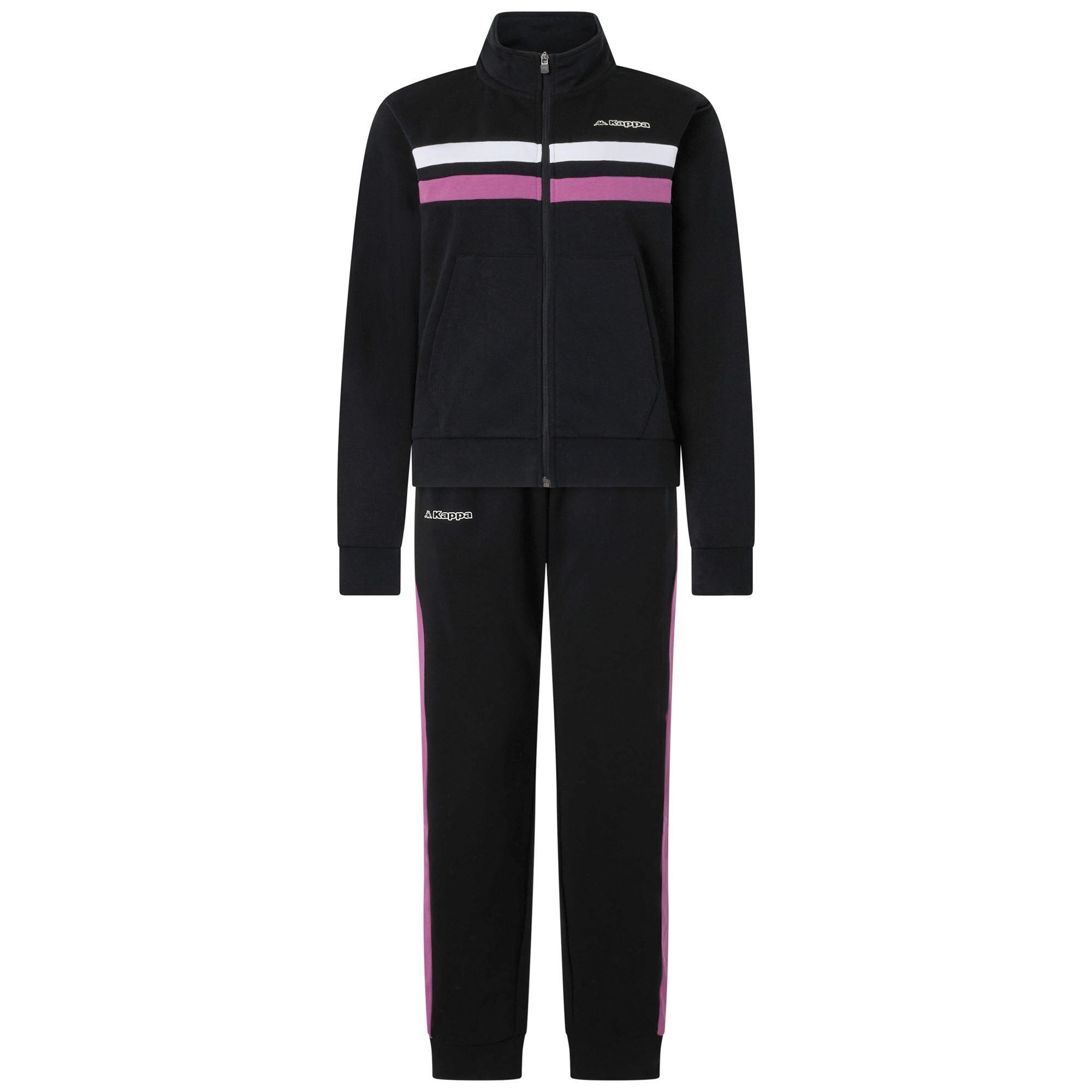 KAPPA tuta da donna in cotone nero da fitness